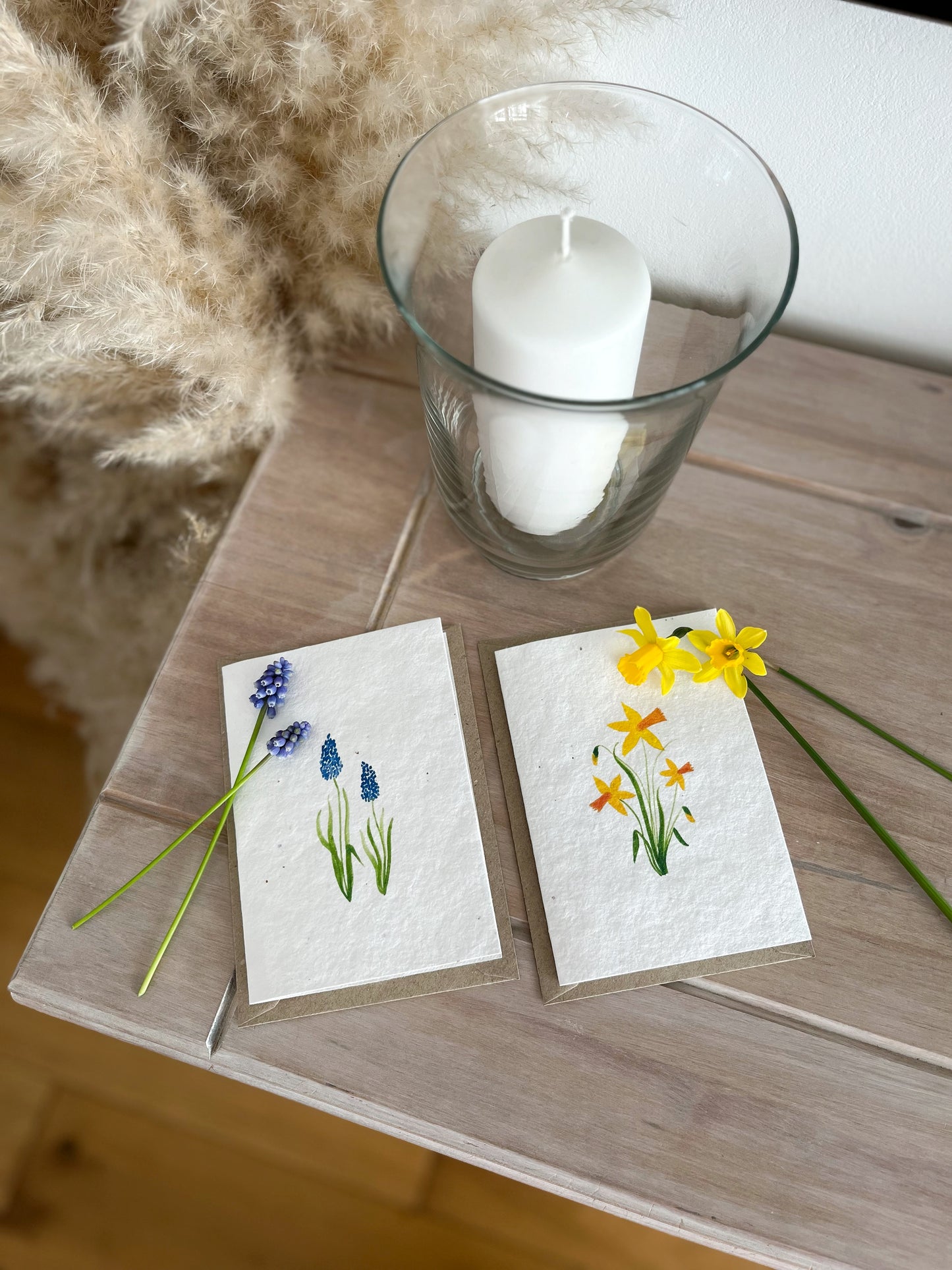 Muscari & Daffodil Duo - Wildflower Seeded Greeting Card