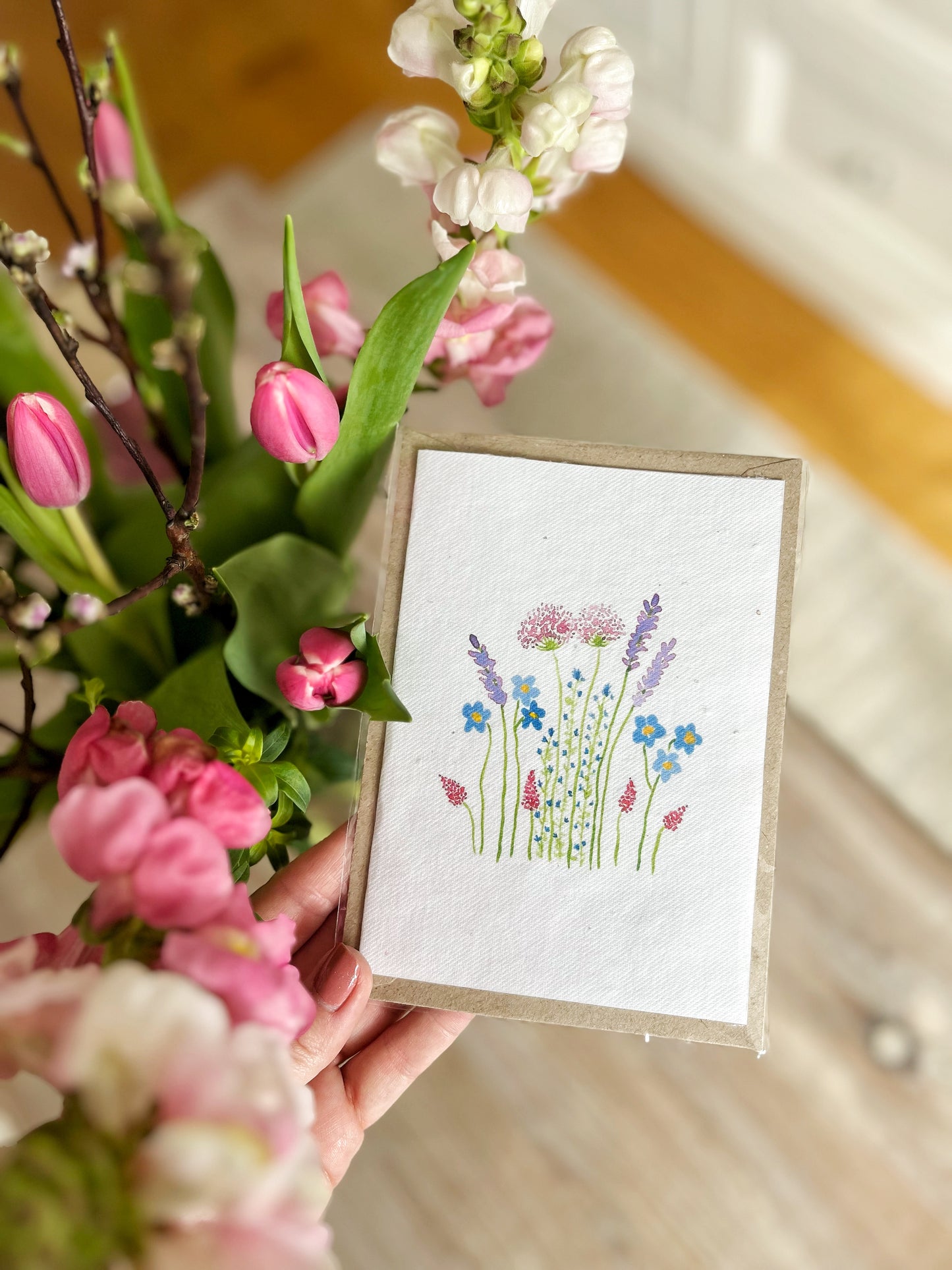 Pinks - Wildflower Seeded Greeting Card