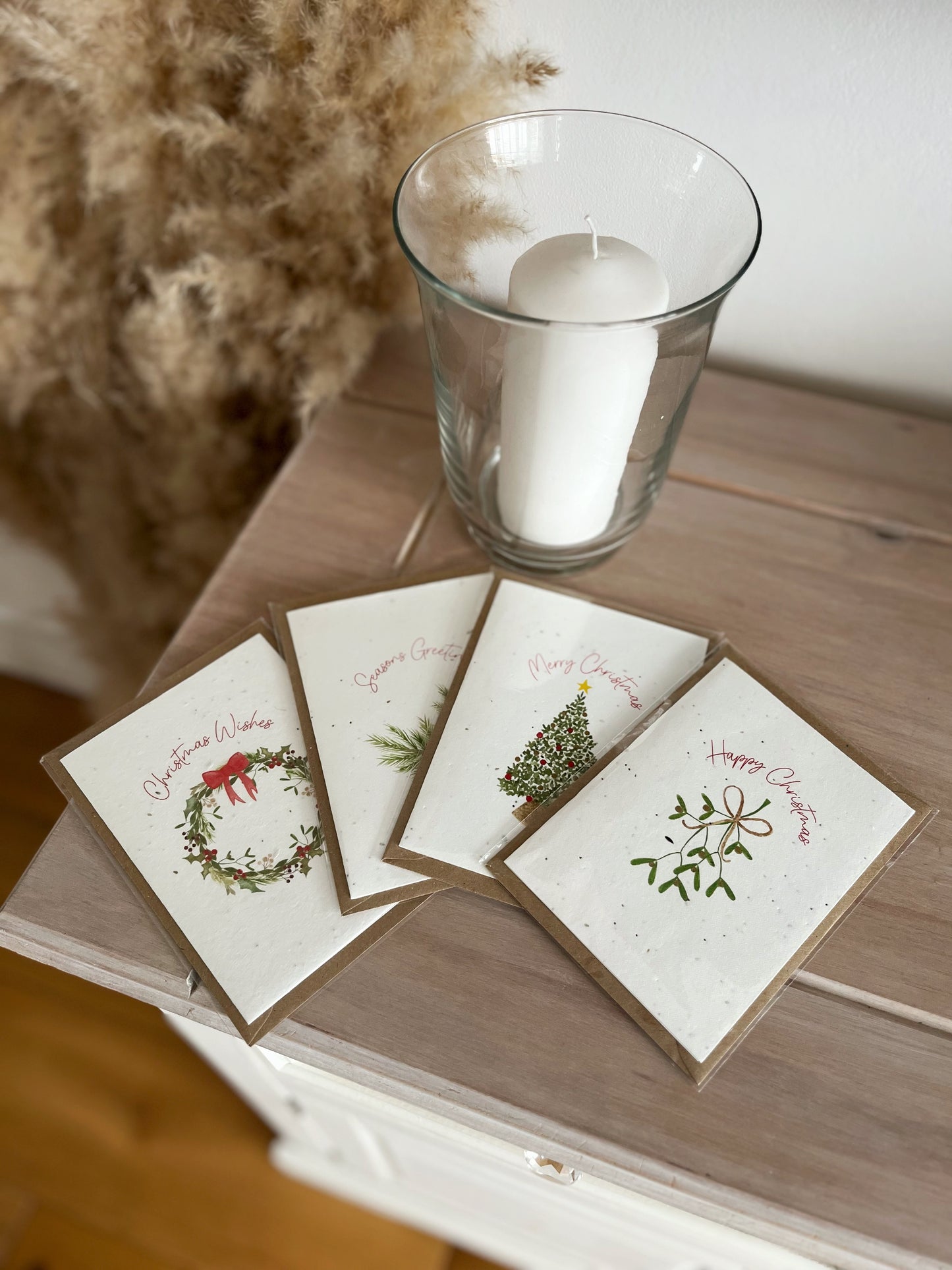 Christmas Collection - 4x Wildflower Seeded Cards