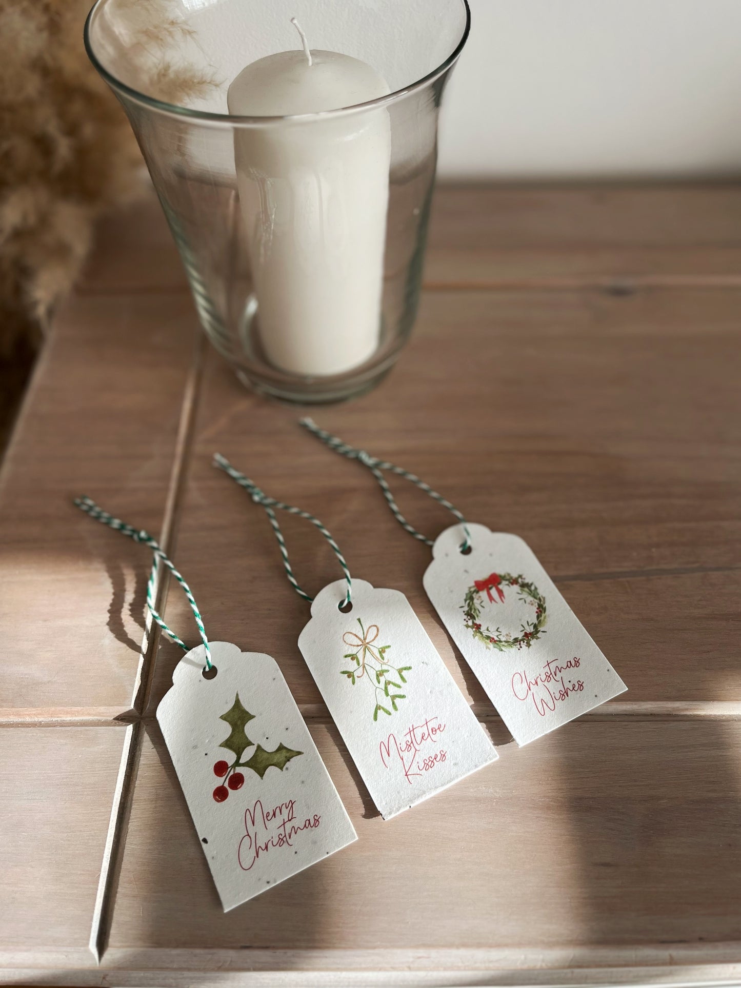 Christmas Gift Tags - Set of 6 Seeded