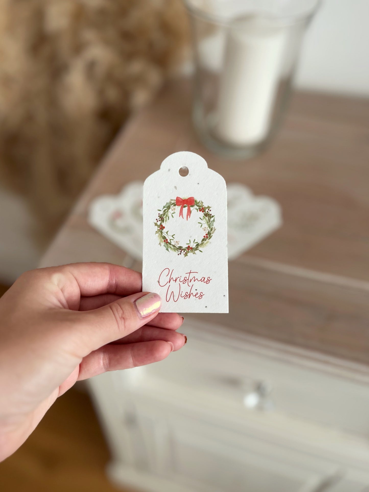 Christmas Gift Tags - Set of 6 Seeded