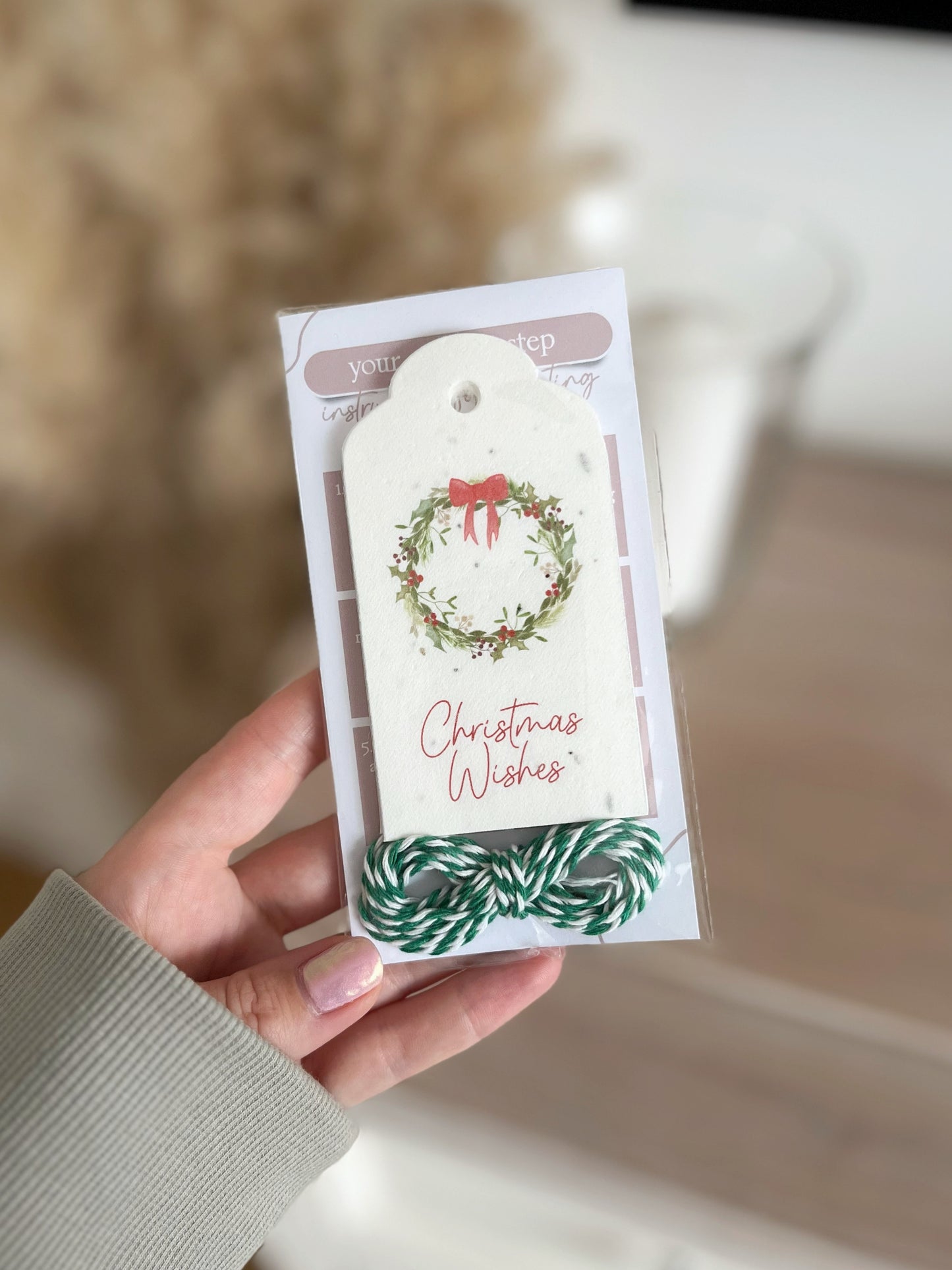Christmas Gift Tags - Set of 6 Seeded