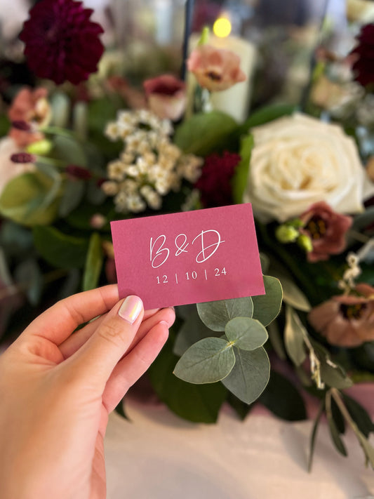 Custom Wedding Business Cards
