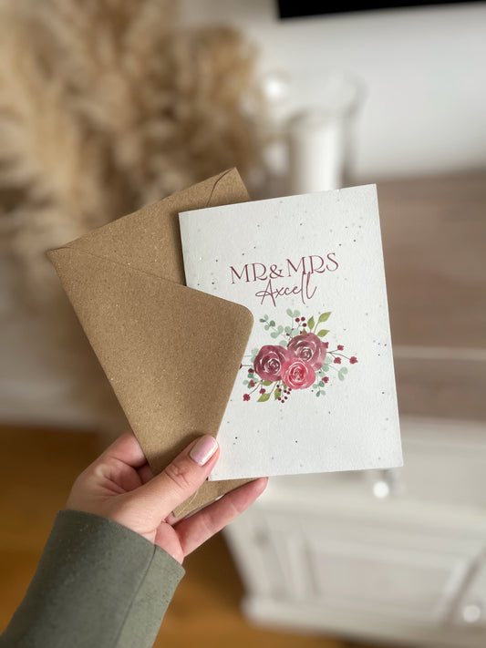 Personalised Wedding Greeting Card