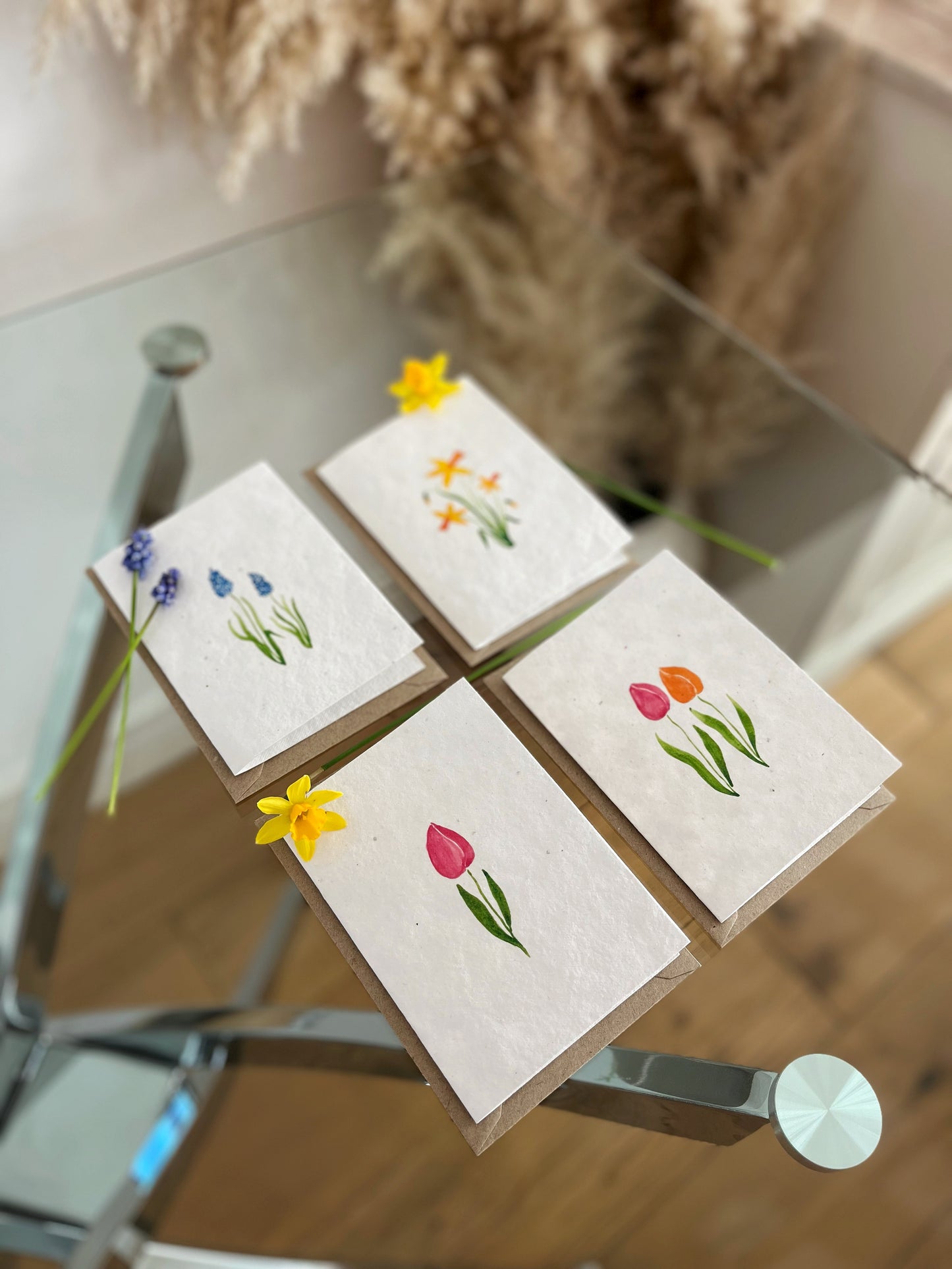 Spring Collection - 4x Wildflower Seeded Greeting Cards