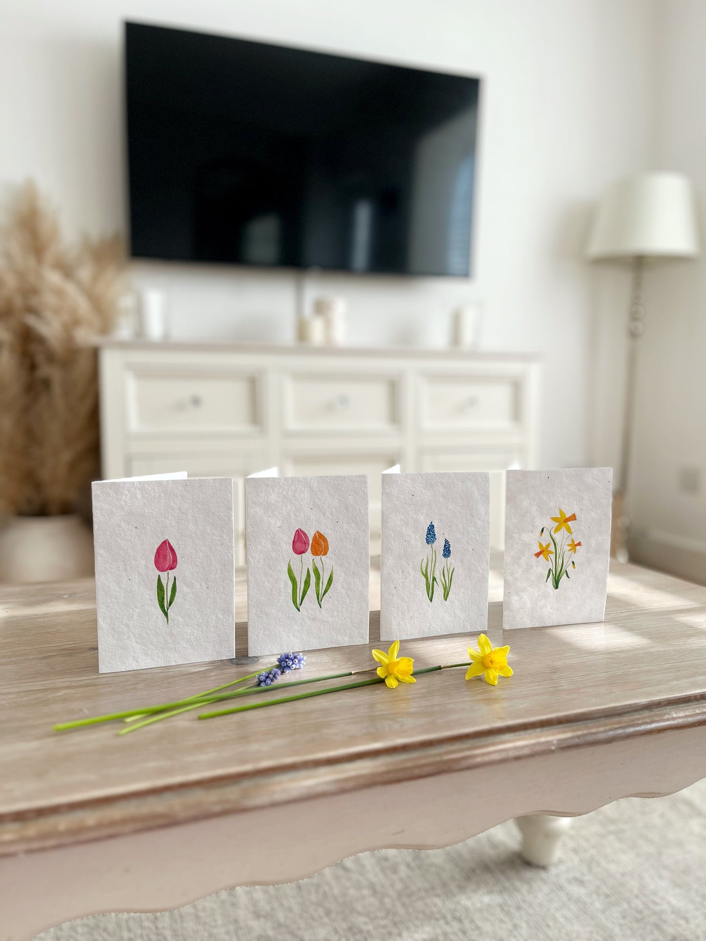 Spring Collection - 4x Wildflower Seeded Greeting Cards