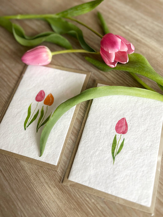 Tulip Duo - Wildflower Seeded Greeting Card