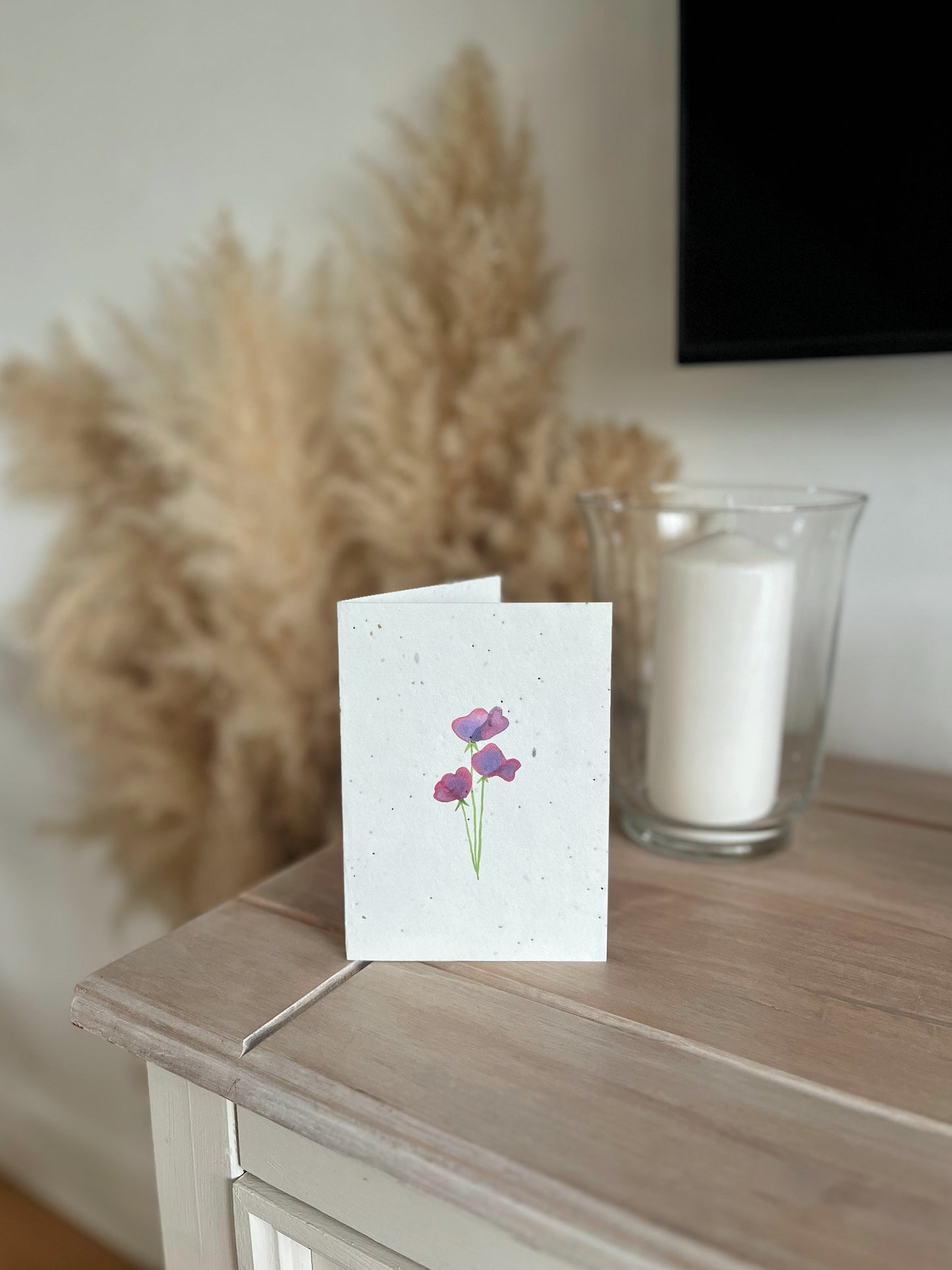 Sweetpeas - Wildflower Seeded Greeting Card