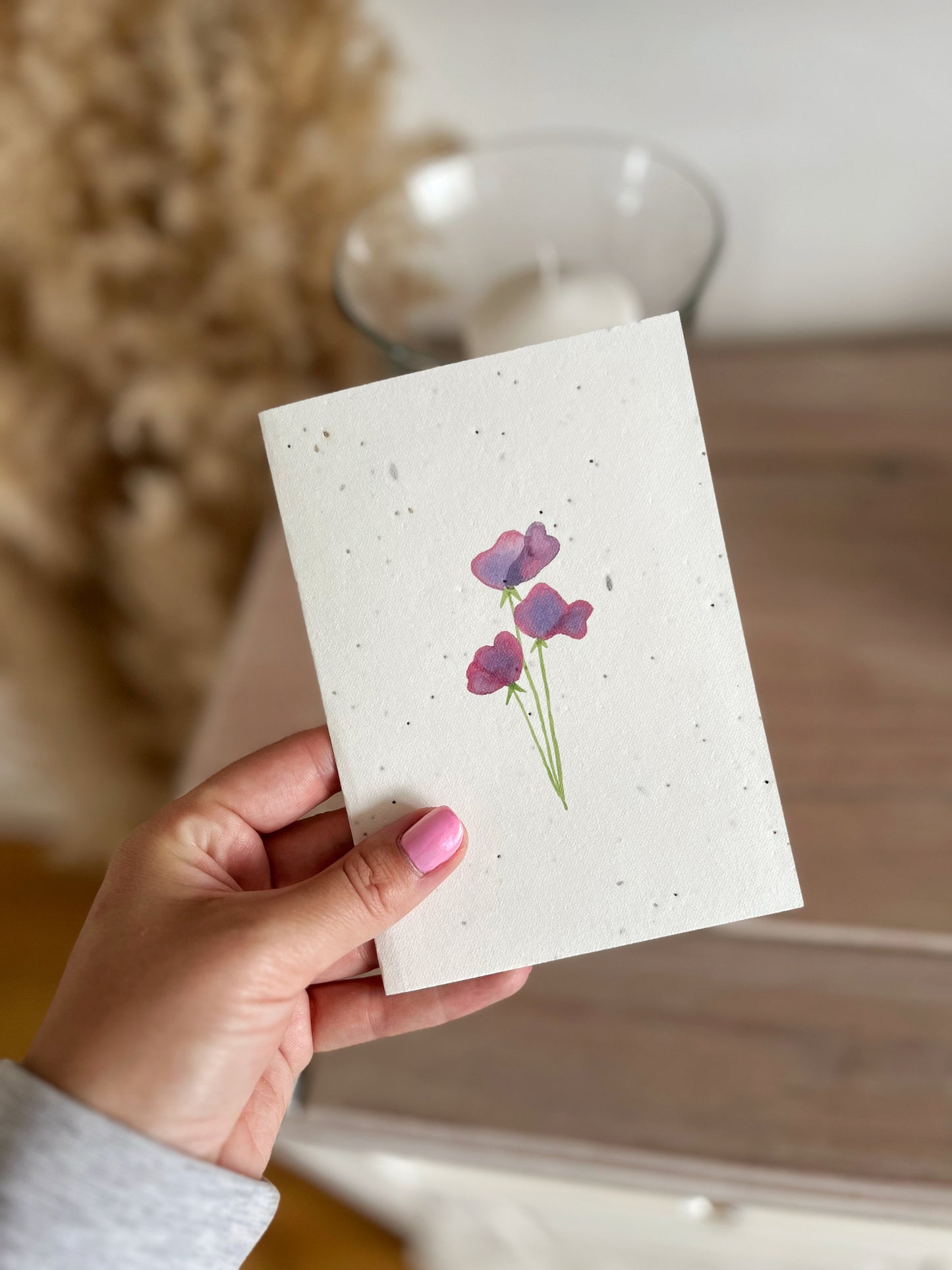 Sweetpeas - Wildflower Seeded Greeting Card